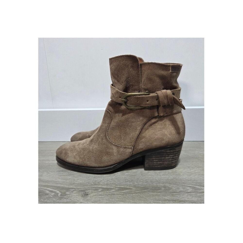 Pikolinos Baqueira Brown Leather Boho Buckle Ankle Boots Size 38 US 8
